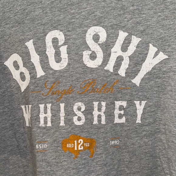 Hybrid Apparel Gray Big Sky Whiskey Tee - Picture 1 of 3